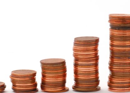A stash of pennies