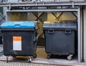 wheelie bins outside