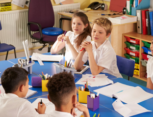 Children in a classroom