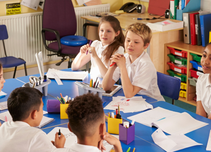 Children in a classroom
